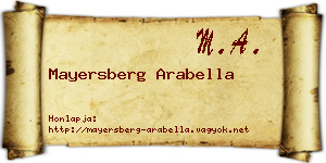 Mayersberg Arabella névjegykártya